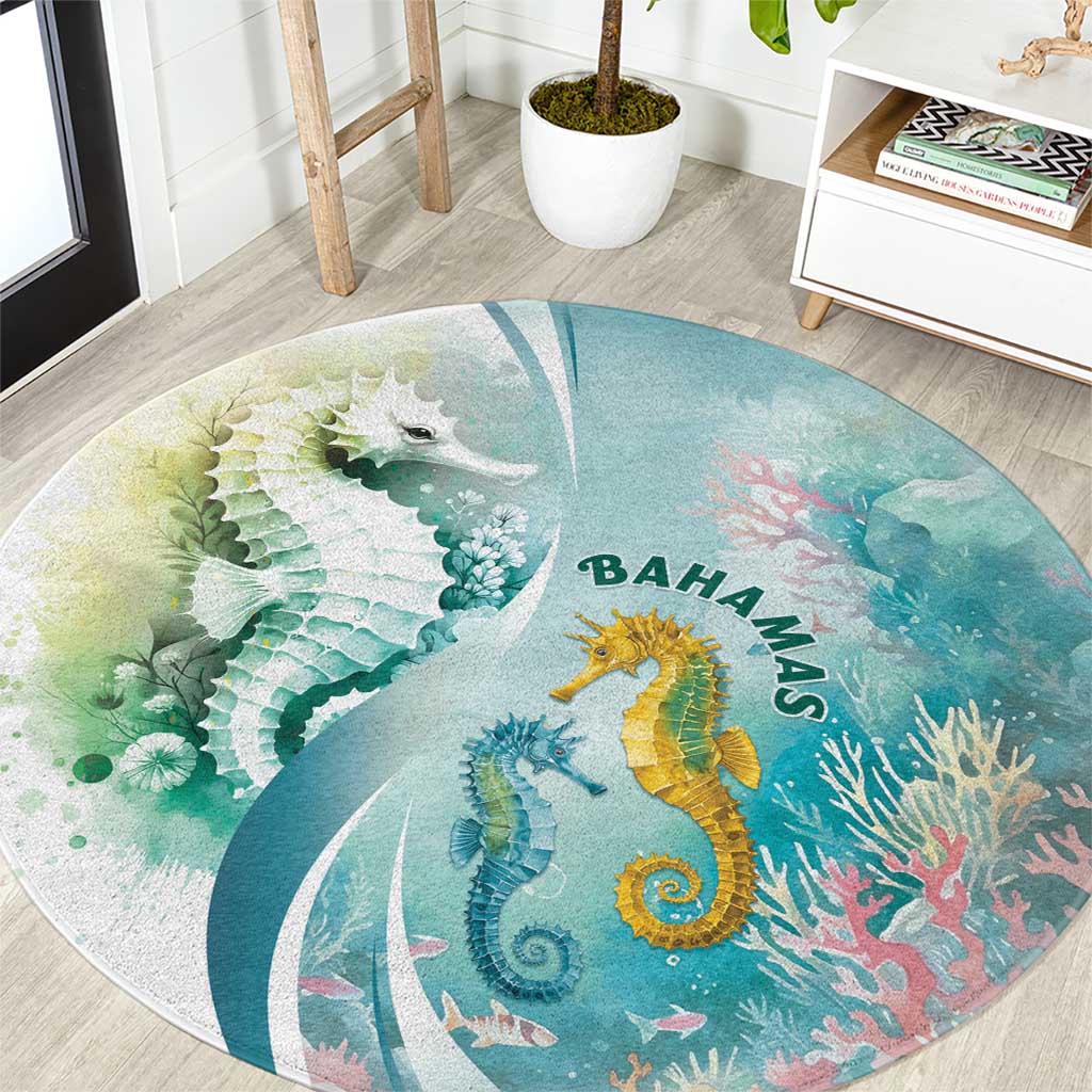 Bahamas Seahorse Round Carpet Ocean Spirit - Wonder Print Shop