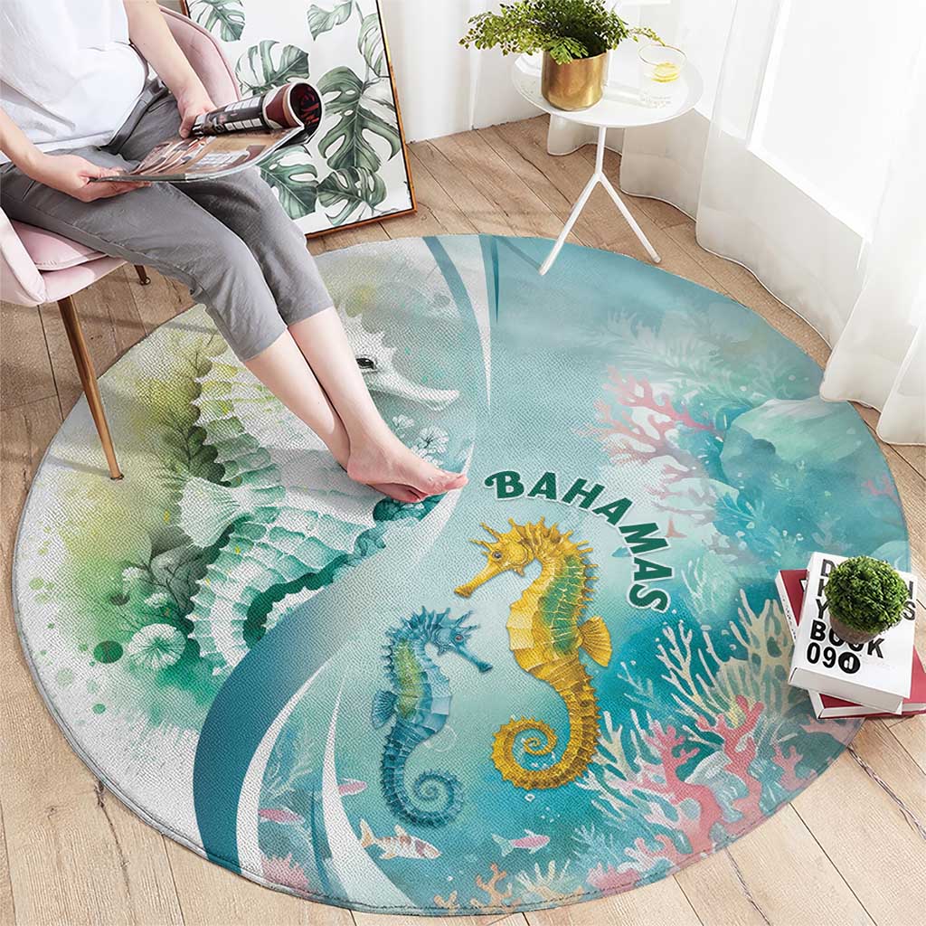 Bahamas Seahorse Round Carpet Ocean Spirit - Wonder Print Shop