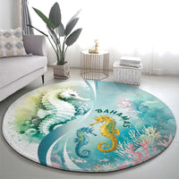Bahamas Seahorse Round Carpet Ocean Spirit - Wonder Print Shop