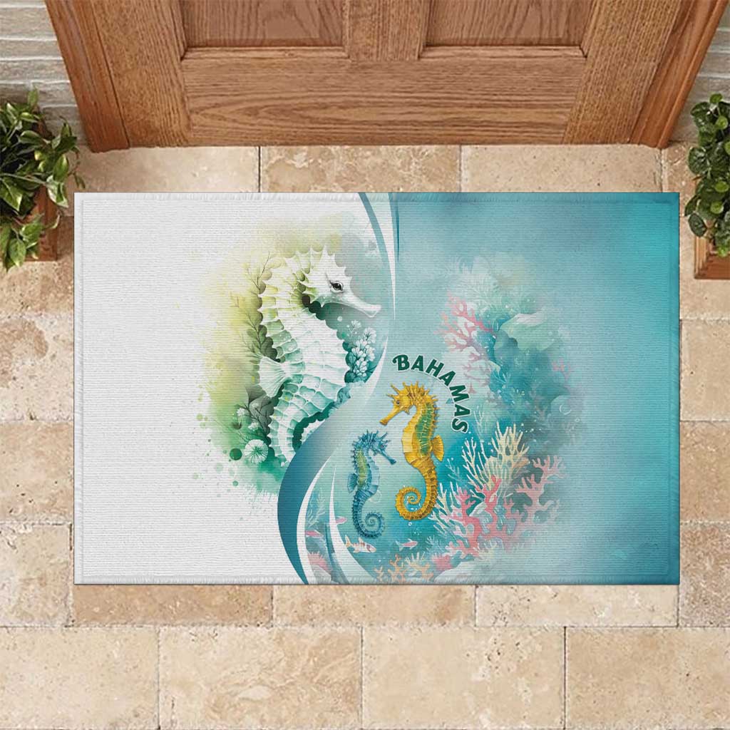 Bahamas Seahorse Rubber Doormat Ocean Spirit - Wonder Print Shop