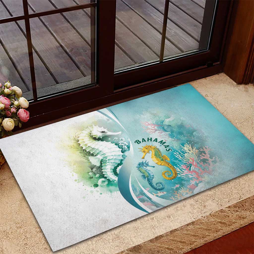 Bahamas Seahorse Rubber Doormat Ocean Spirit - Wonder Print Shop