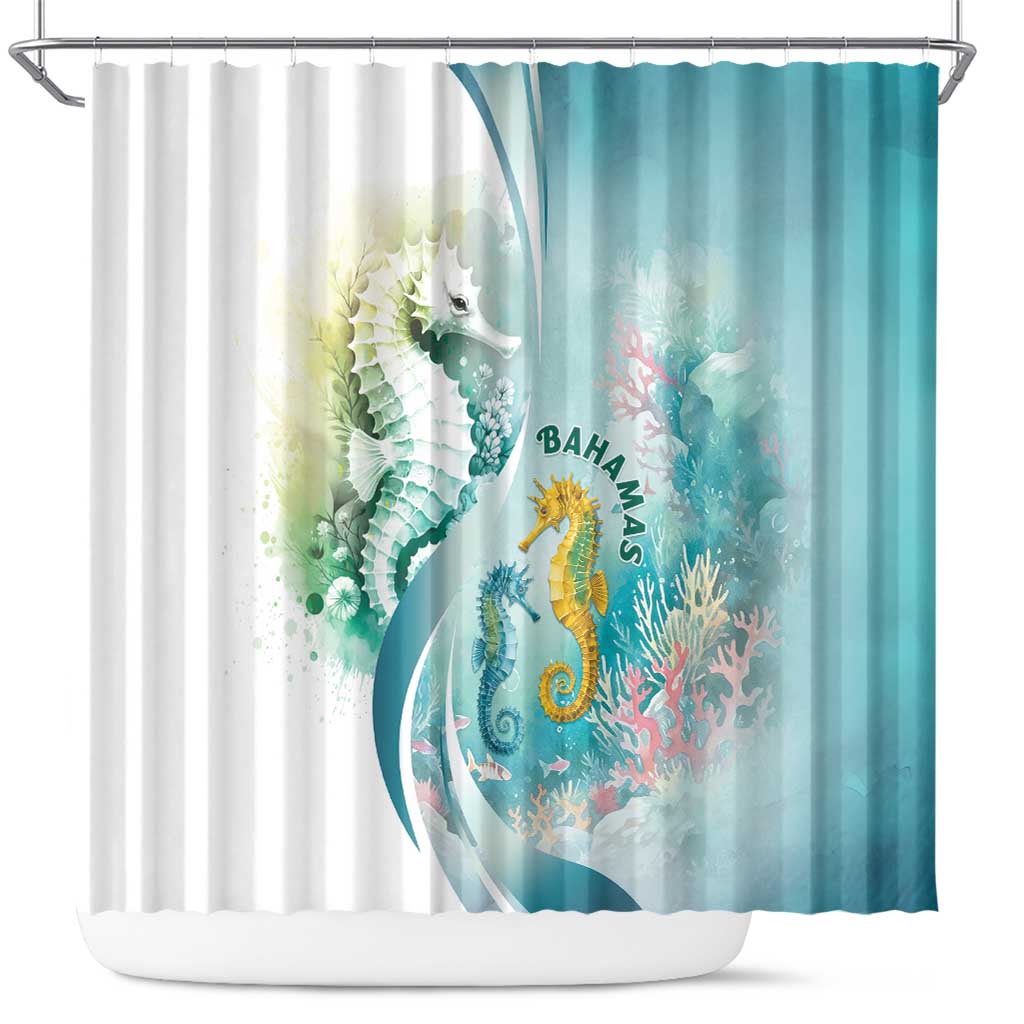 Bahamas Seahorse Shower Curtain Ocean Spirit - Wonder Print Shop