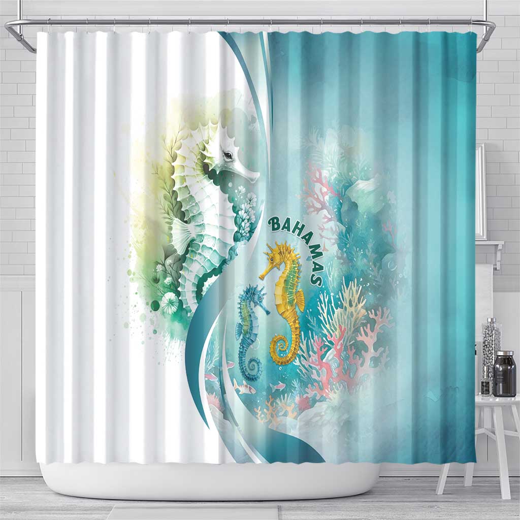 Bahamas Seahorse Shower Curtain Ocean Spirit - Wonder Print Shop