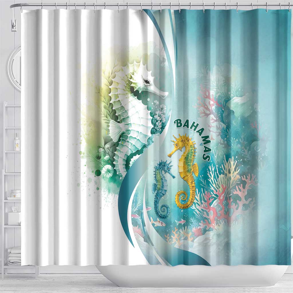 Bahamas Seahorse Shower Curtain Ocean Spirit - Wonder Print Shop