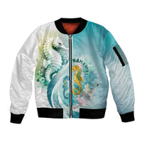 Bahamas Seahorse Sleeve Zip Bomber Jacket Ocean Spirit - Wonder Print Shop