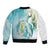 Bahamas Seahorse Sleeve Zip Bomber Jacket Ocean Spirit - Wonder Print Shop