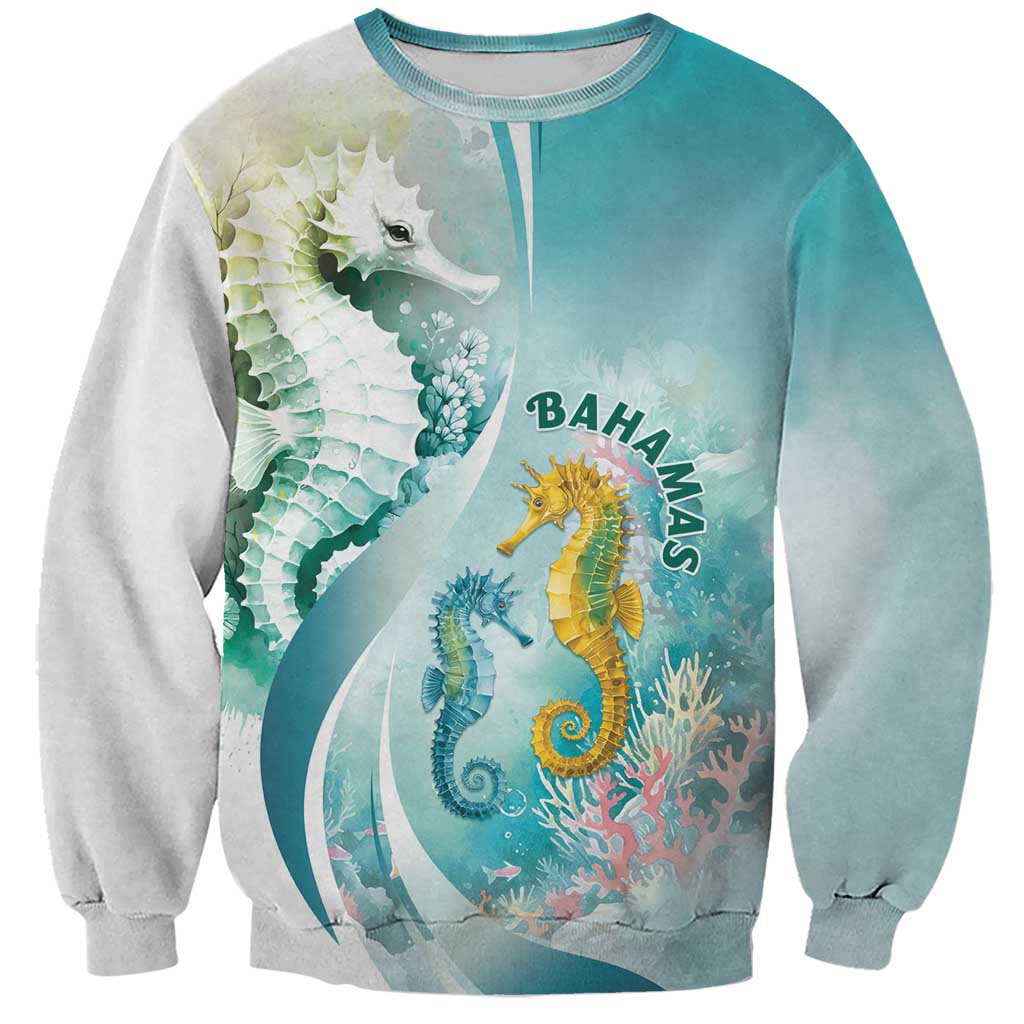 Bahamas Seahorse Sweatshirt Ocean Spirit - Wonder Print Shop