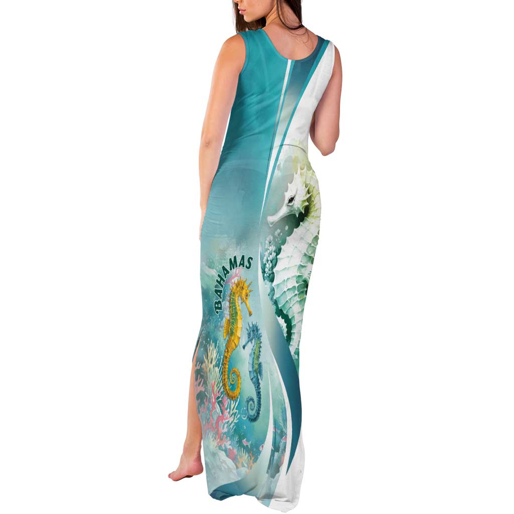 Bahamas Seahorse Tank Maxi Dress Ocean Spirit - Wonder Print Shop