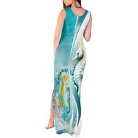 Bahamas Seahorse Tank Maxi Dress Ocean Spirit - Wonder Print Shop