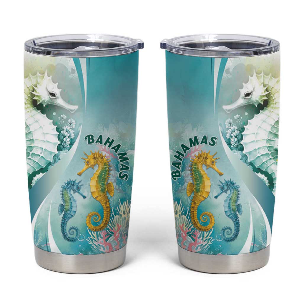 Bahamas Seahorse Tumbler Cup Ocean Spirit - Wonder Print Shop