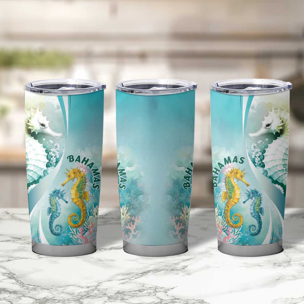 Bahamas Seahorse Tumbler Cup Ocean Spirit - Wonder Print Shop