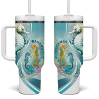 Bahamas Seahorse Tumbler With Handle Ocean Spirit - Wonder Print Shop