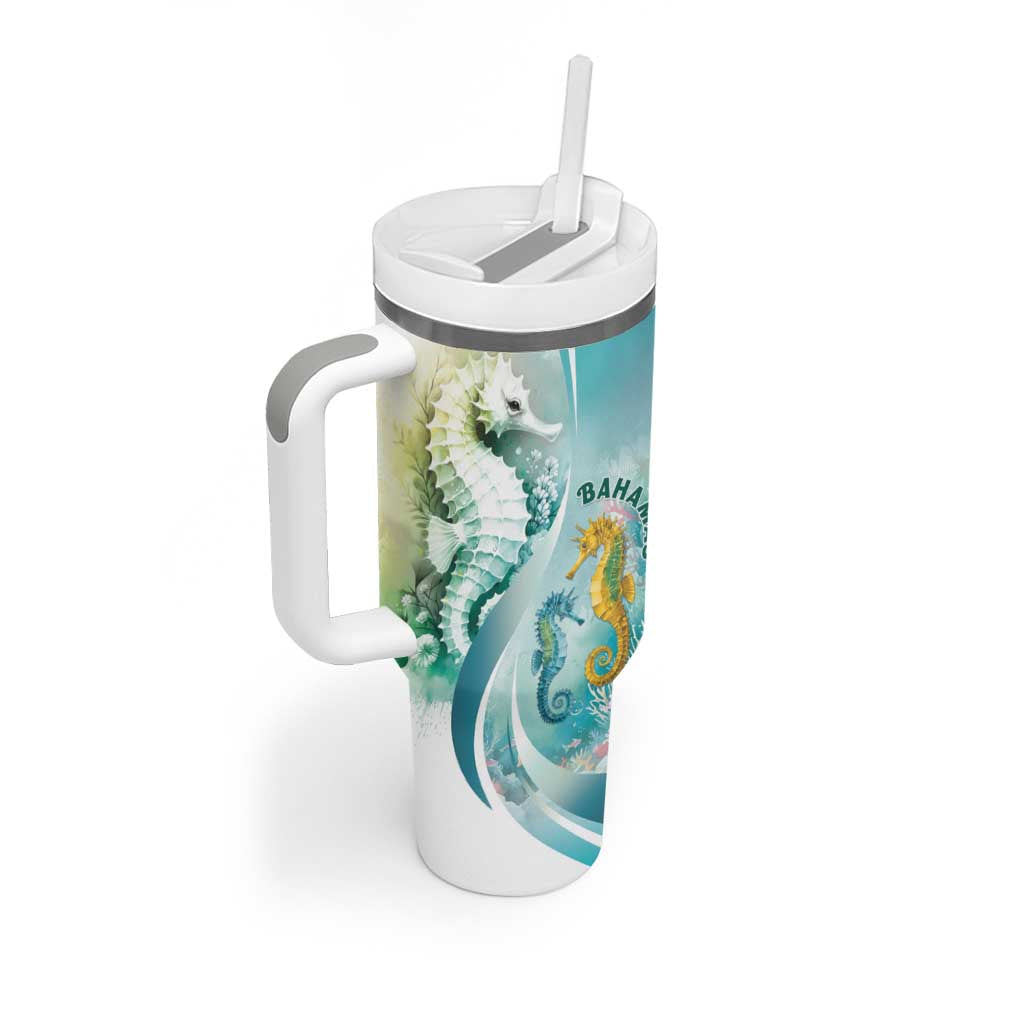 Bahamas Seahorse Tumbler With Handle Ocean Spirit - Wonder Print Shop