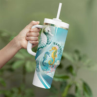 Bahamas Seahorse Tumbler With Handle Ocean Spirit - Wonder Print Shop