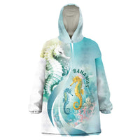 Bahamas Seahorse Wearable Blanket Hoodie Ocean Spirit - Wonder Print Shop