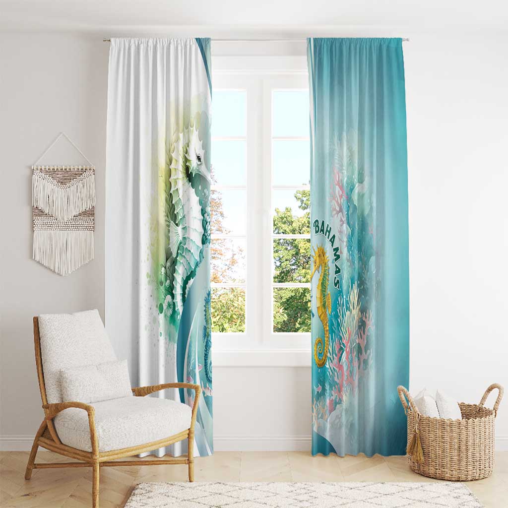 Bahamas Seahorse Window Curtain Ocean Spirit - Wonder Print Shop