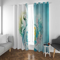Bahamas Seahorse Window Curtain Ocean Spirit - Wonder Print Shop