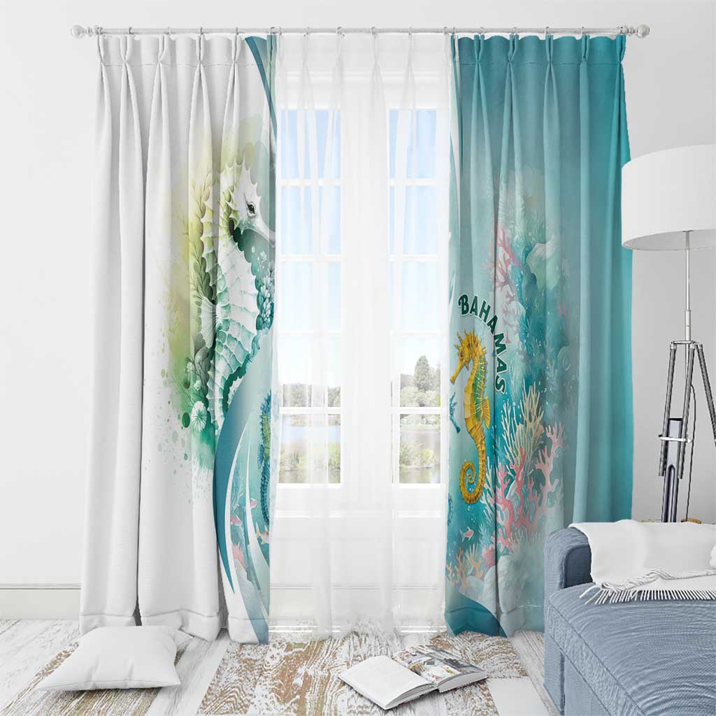 Bahamas Seahorse Window Curtain Ocean Spirit - Wonder Print Shop