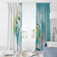 Bahamas Seahorse Window Curtain Ocean Spirit - Wonder Print Shop