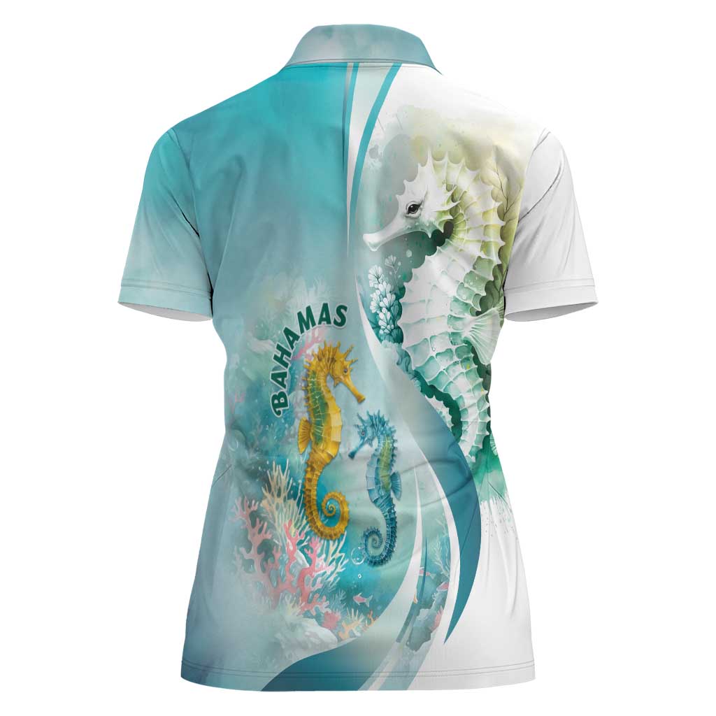 Bahamas Seahorse Women Polo Shirt Ocean Spirit - Wonder Print Shop