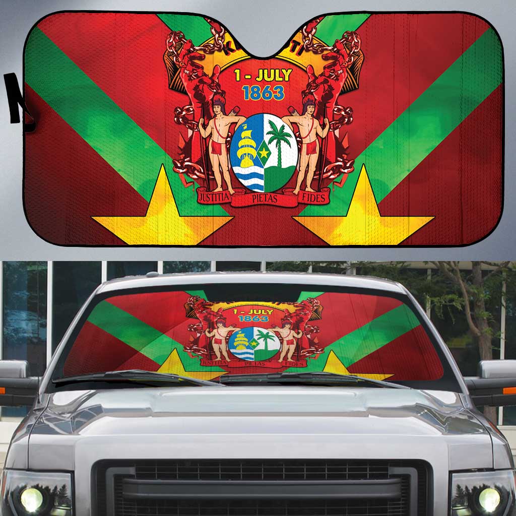 Suriname Emancipation Day Auto Sun Shade Wan Switi Keti Koti - Wonder Print Shop