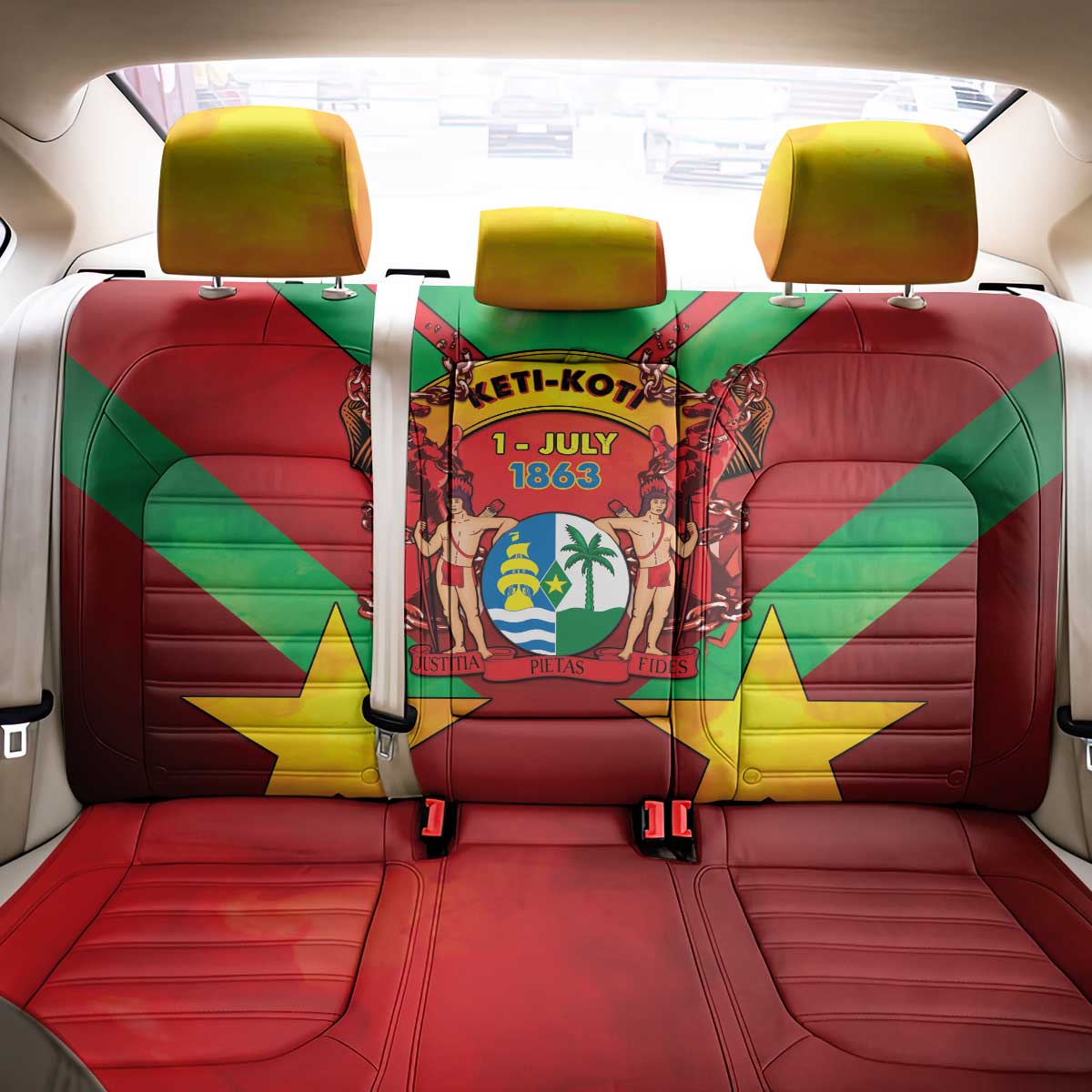 Suriname Emancipation Day Back Car Seat Cover Wan Switi Keti Koti - Wonder Print Shop