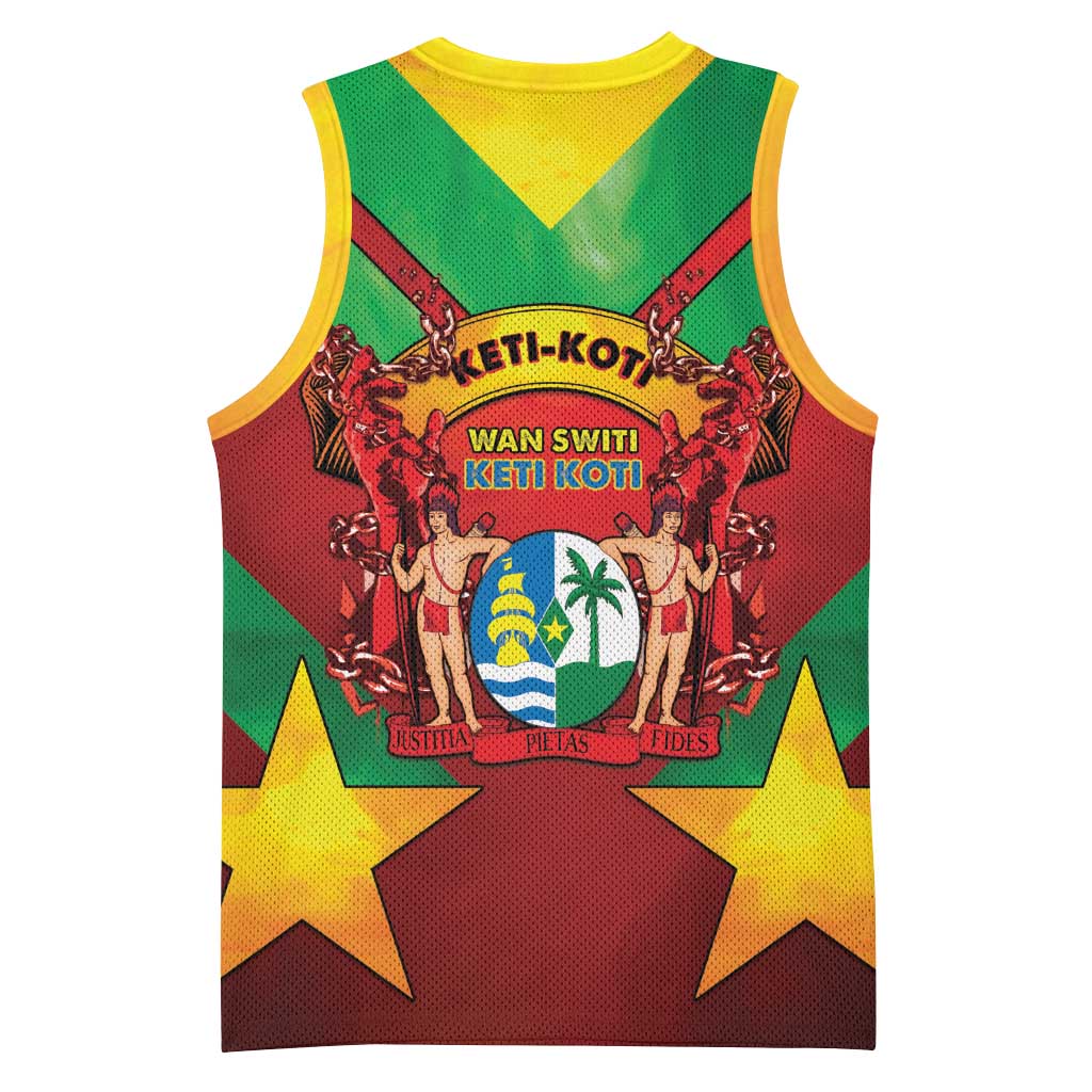 Suriname Emancipation Day Basketball Jersey Wan Switi Keti Koti - Wonder Print Shop