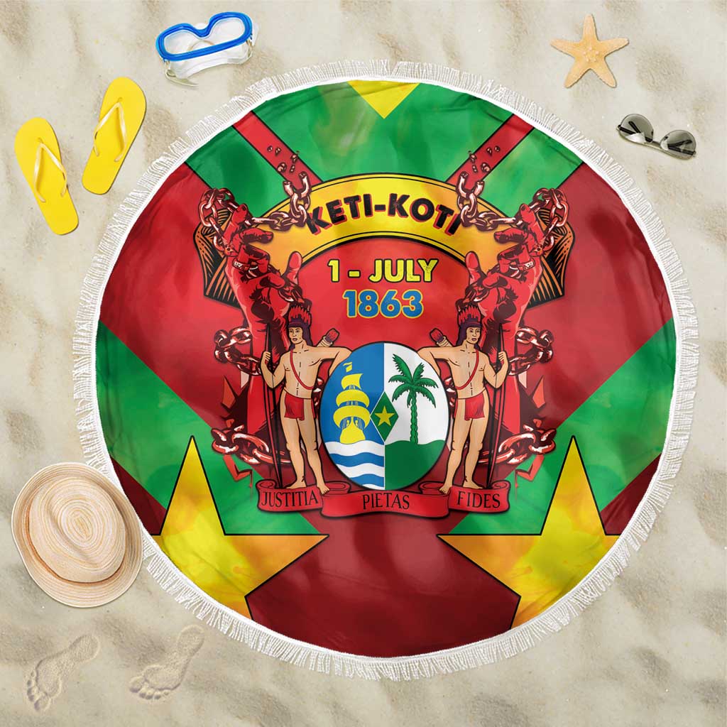 Suriname Emancipation Day Beach Blanket Wan Switi Keti Koti - Wonder Print Shop