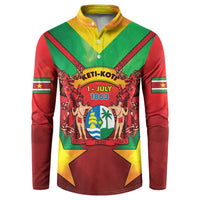 Suriname Emancipation Day Button Sweatshirt Wan Switi Keti Koti - Wonder Print Shop