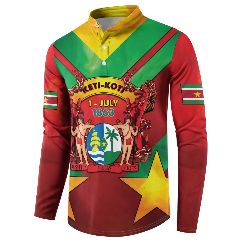 Suriname Emancipation Day Button Sweatshirt Wan Switi Keti Koti - Wonder Print Shop