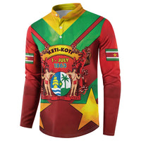 Suriname Emancipation Day Button Sweatshirt Wan Switi Keti Koti - Wonder Print Shop