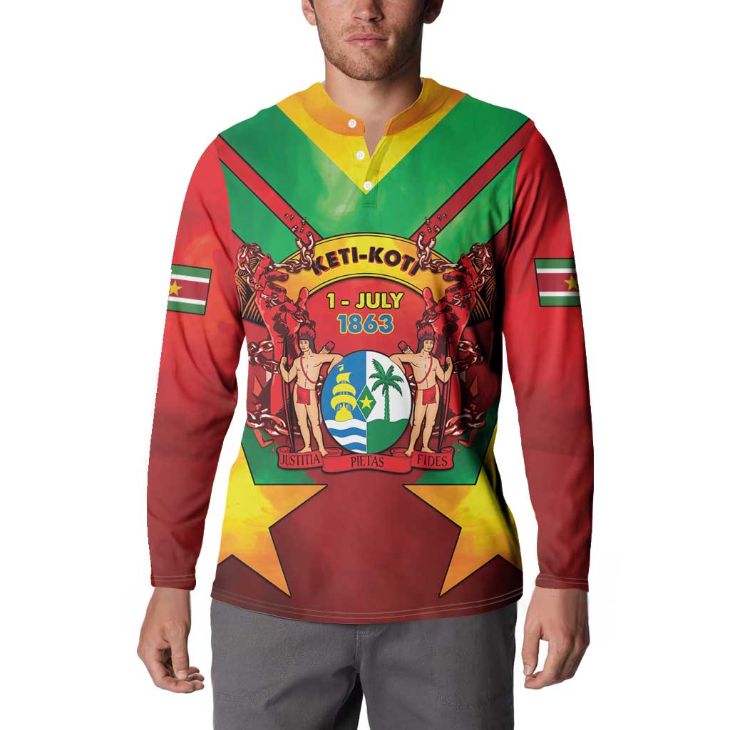 Suriname Emancipation Day Button Sweatshirt Wan Switi Keti Koti - Wonder Print Shop