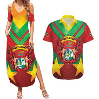 Suriname Emancipation Day Couples Matching Summer Maxi Dress and Hawaiian Shirt Wan Switi Keti Koti - Wonder Print Shop