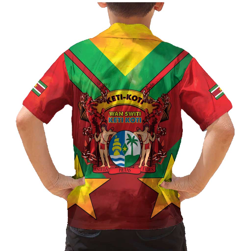 Suriname Emancipation Day Family Matching Mermaid Dress and Hawaiian Shirt Wan Switi Keti Koti - Wonder Print Shop