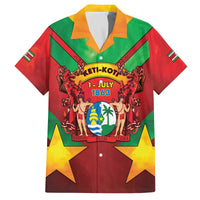 Suriname Emancipation Day Family Matching Off The Shoulder Long Sleeve Dress and Hawaiian Shirt Wan Switi Keti Koti - Wonder Print Shop