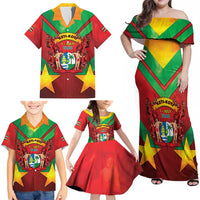 Suriname Emancipation Day Family Matching Off Shoulder Maxi Dress and Hawaiian Shirt Wan Switi Keti Koti - Wonder Print Shop