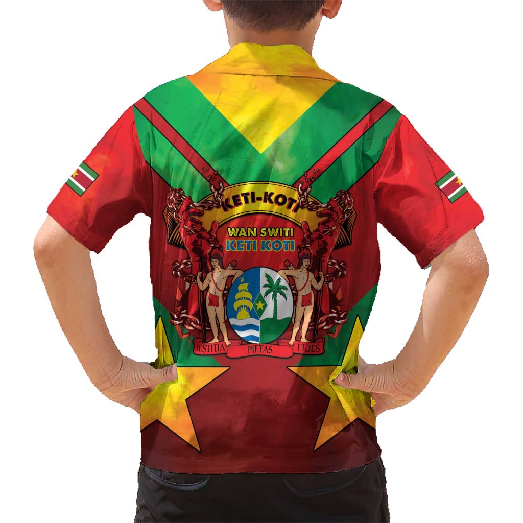 Suriname Emancipation Day Family Matching Summer Maxi Dress and Hawaiian Shirt Wan Switi Keti Koti - Wonder Print Shop