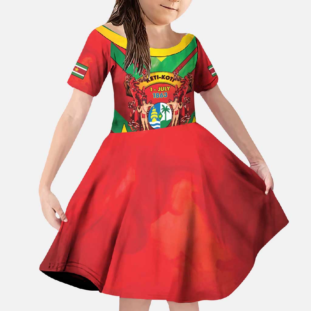 Suriname Emancipation Day Family Matching Summer Maxi Dress and Hawaiian Shirt Wan Switi Keti Koti - Wonder Print Shop