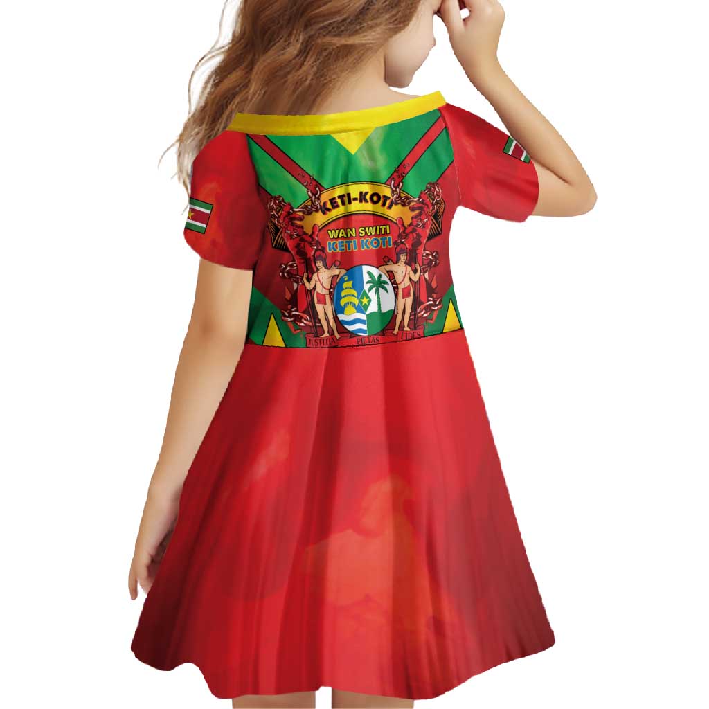 Suriname Emancipation Day Family Matching Summer Maxi Dress and Hawaiian Shirt Wan Switi Keti Koti - Wonder Print Shop