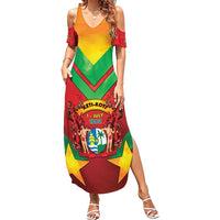 Suriname Emancipation Day Family Matching Summer Maxi Dress and Hawaiian Shirt Wan Switi Keti Koti - Wonder Print Shop