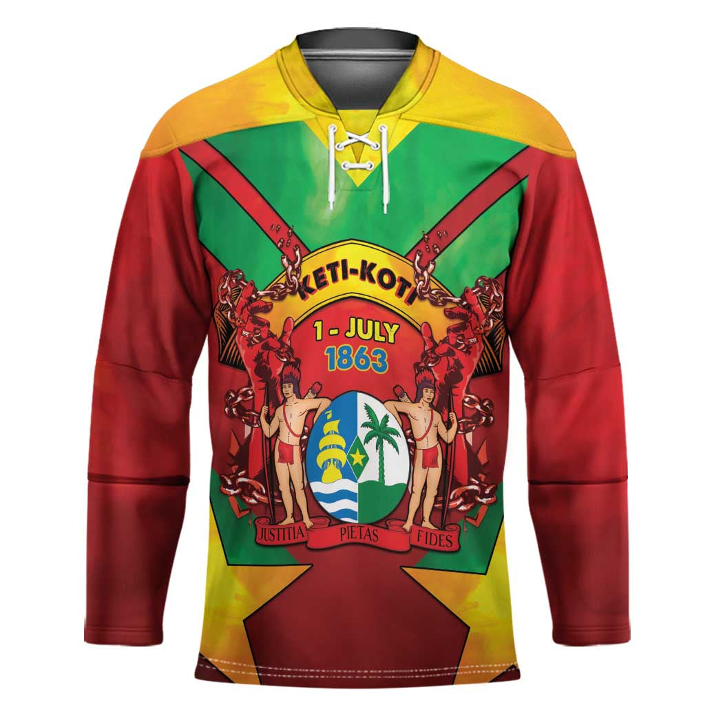 Suriname Emancipation Day Hockey Jersey Wan Switi Keti Koti - Wonder Print Shop