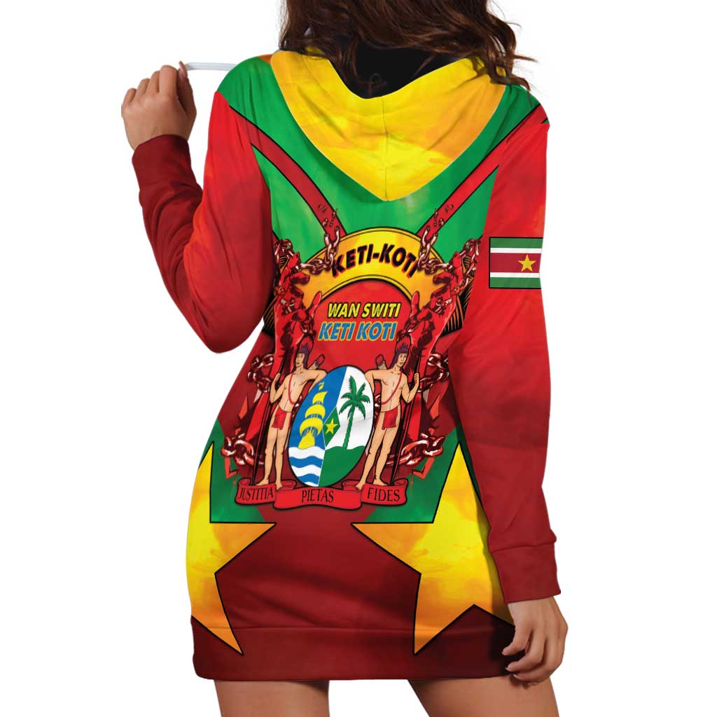 Suriname Emancipation Day Hoodie Dress Wan Switi Keti Koti - Wonder Print Shop