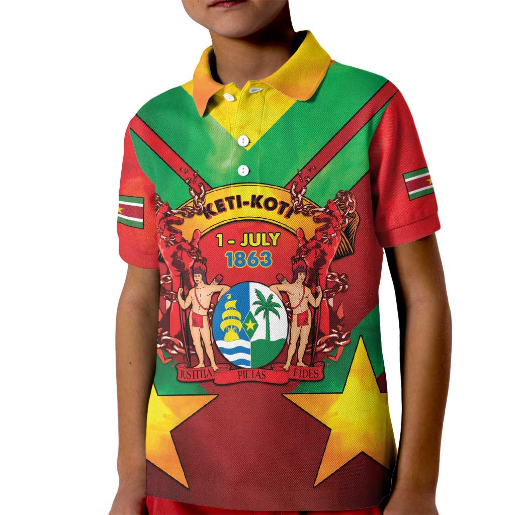 Suriname Emancipation Day Kid Polo Shirt Wan Switi Keti Koti - Wonder Print Shop