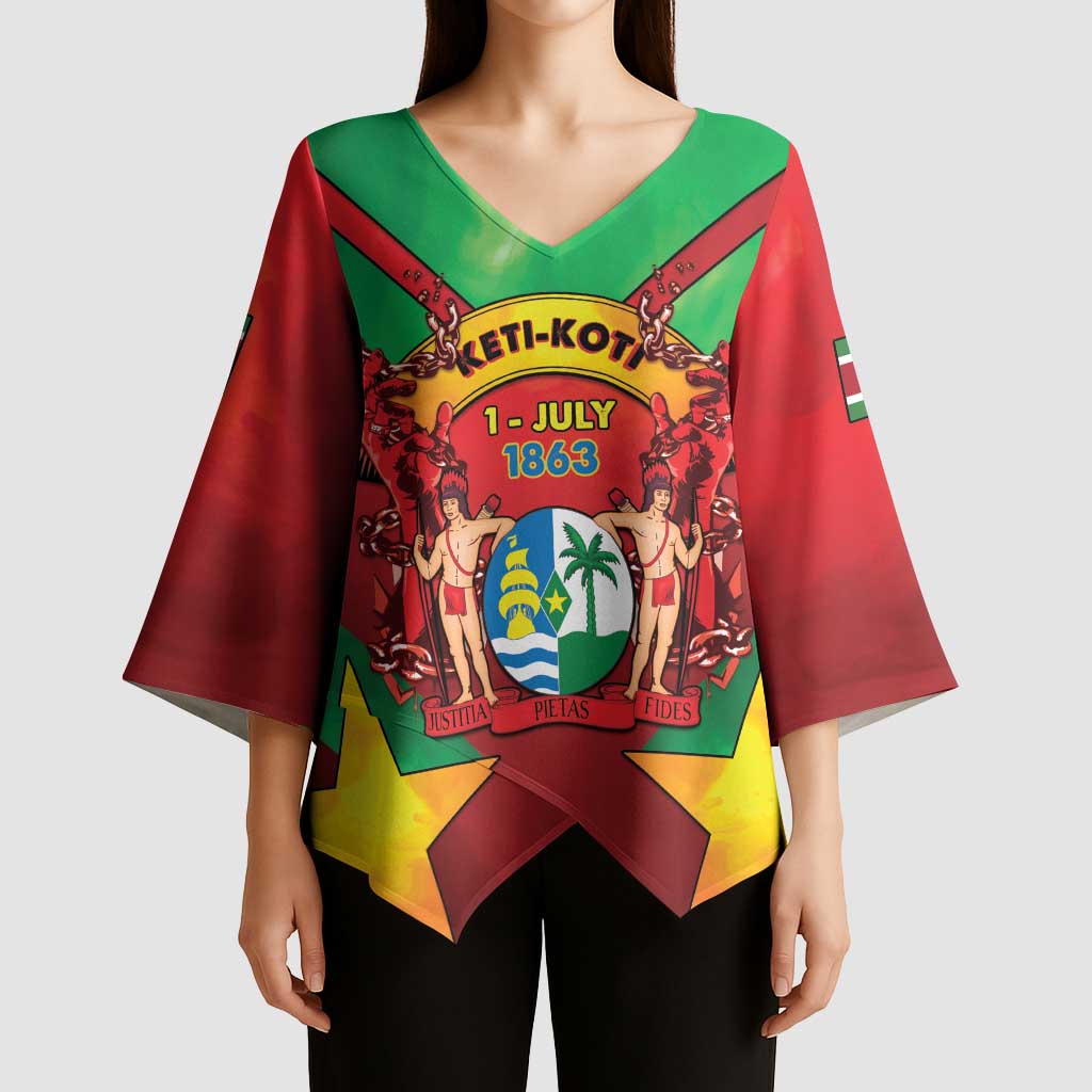 Suriname Emancipation Day Kimono Sleeve Blouse Wan Switi Keti Koti - Wonder Print Shop
