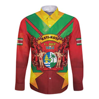 Suriname Emancipation Day Long Sleeve Button Shirt Wan Switi Keti Koti - Wonder Print Shop