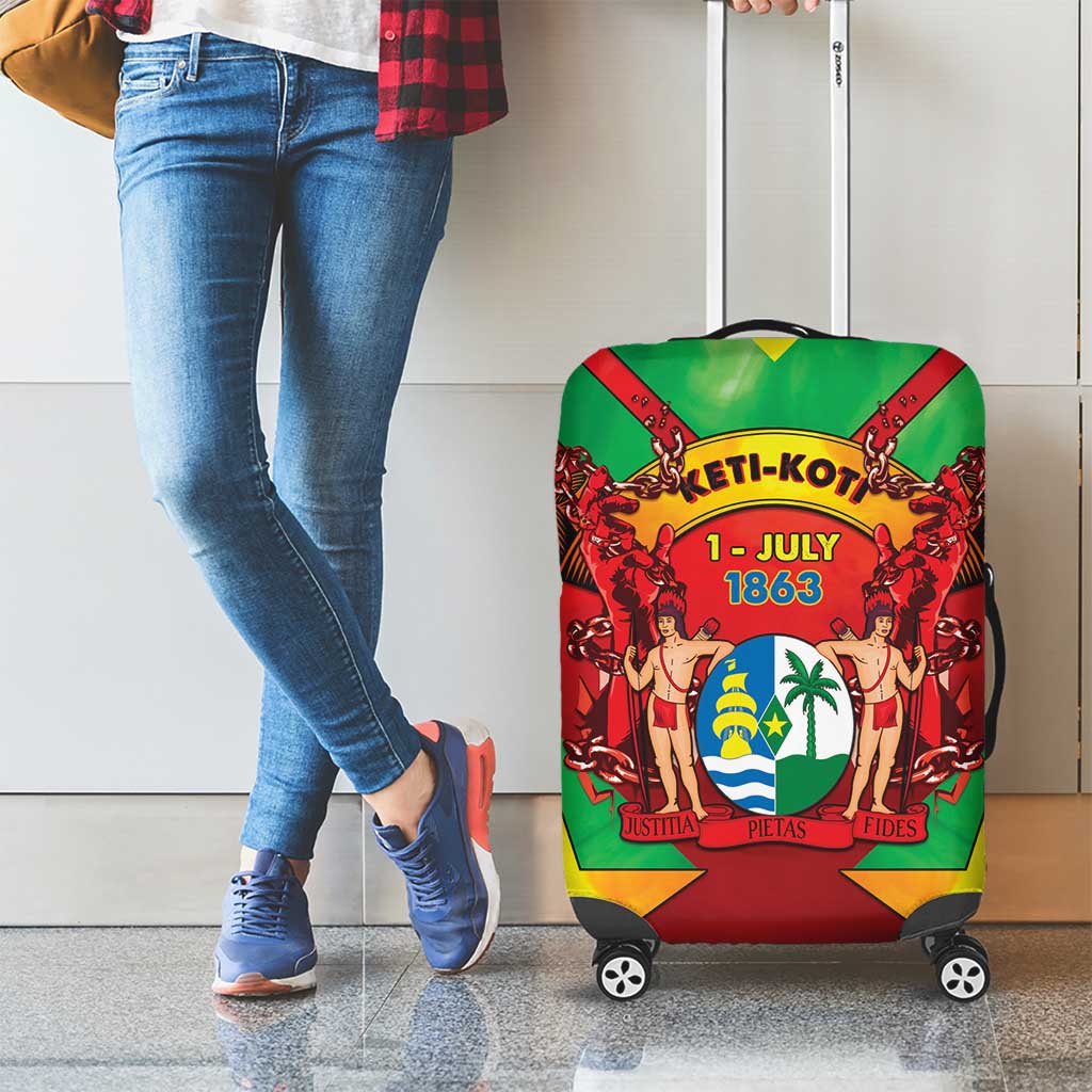 Suriname Emancipation Day Luggage Cover Wan Switi Keti Koti - Wonder Print Shop