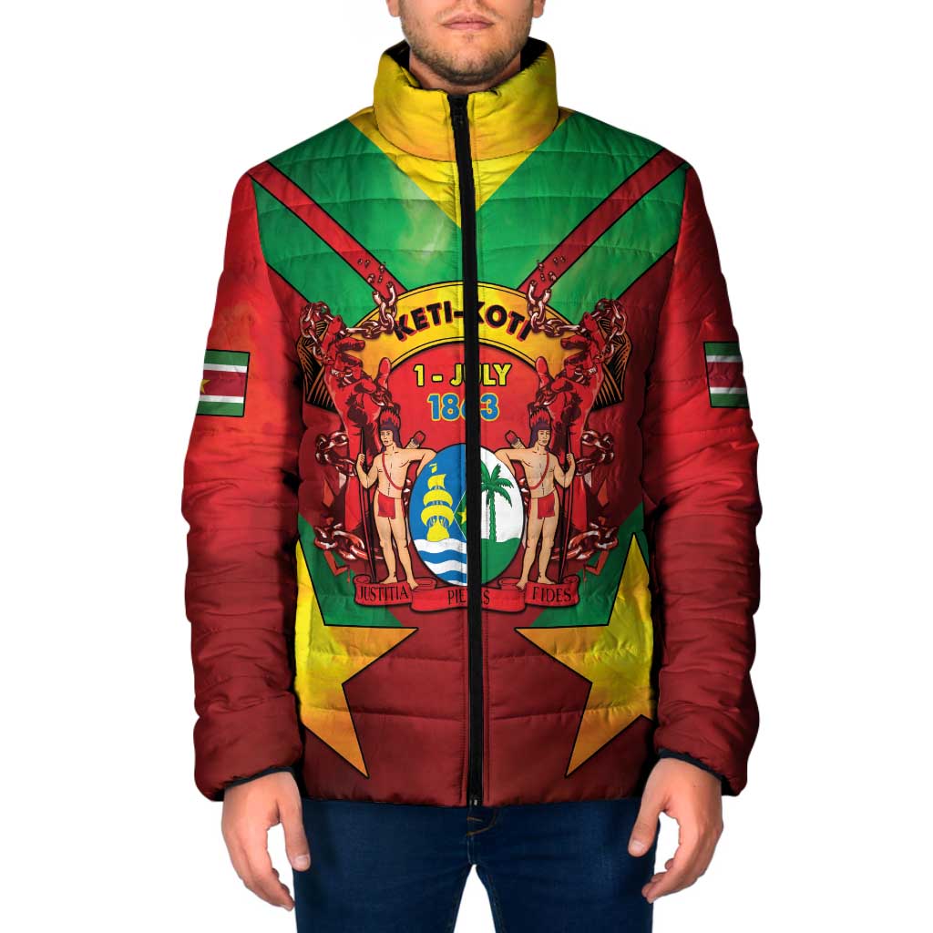 Suriname Emancipation Day Padded Jacket Wan Switi Keti Koti - Wonder Print Shop