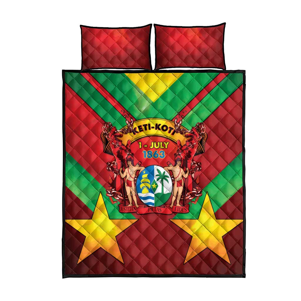 Suriname Emancipation Day Quilt Bed Set Wan Switi Keti Koti - Wonder Print Shop