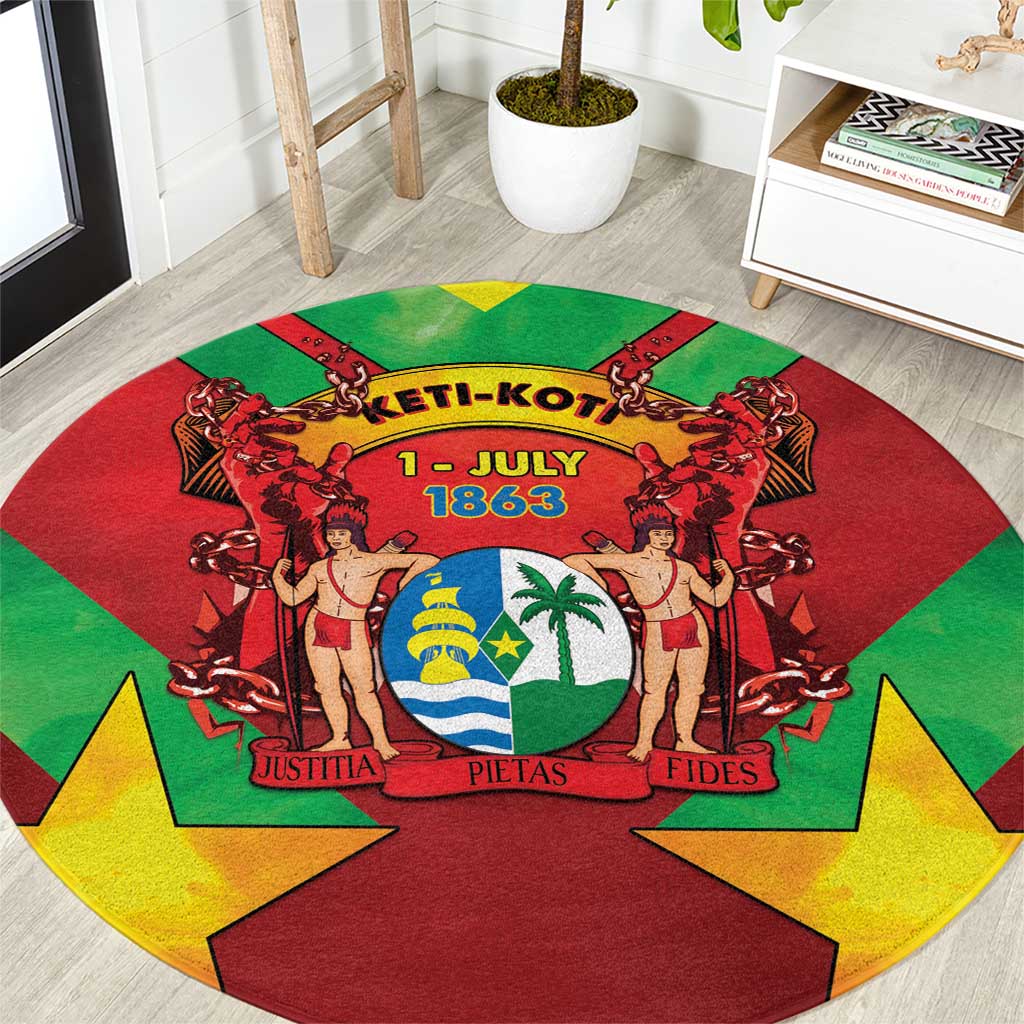 Suriname Emancipation Day Round Carpet Wan Switi Keti Koti - Wonder Print Shop