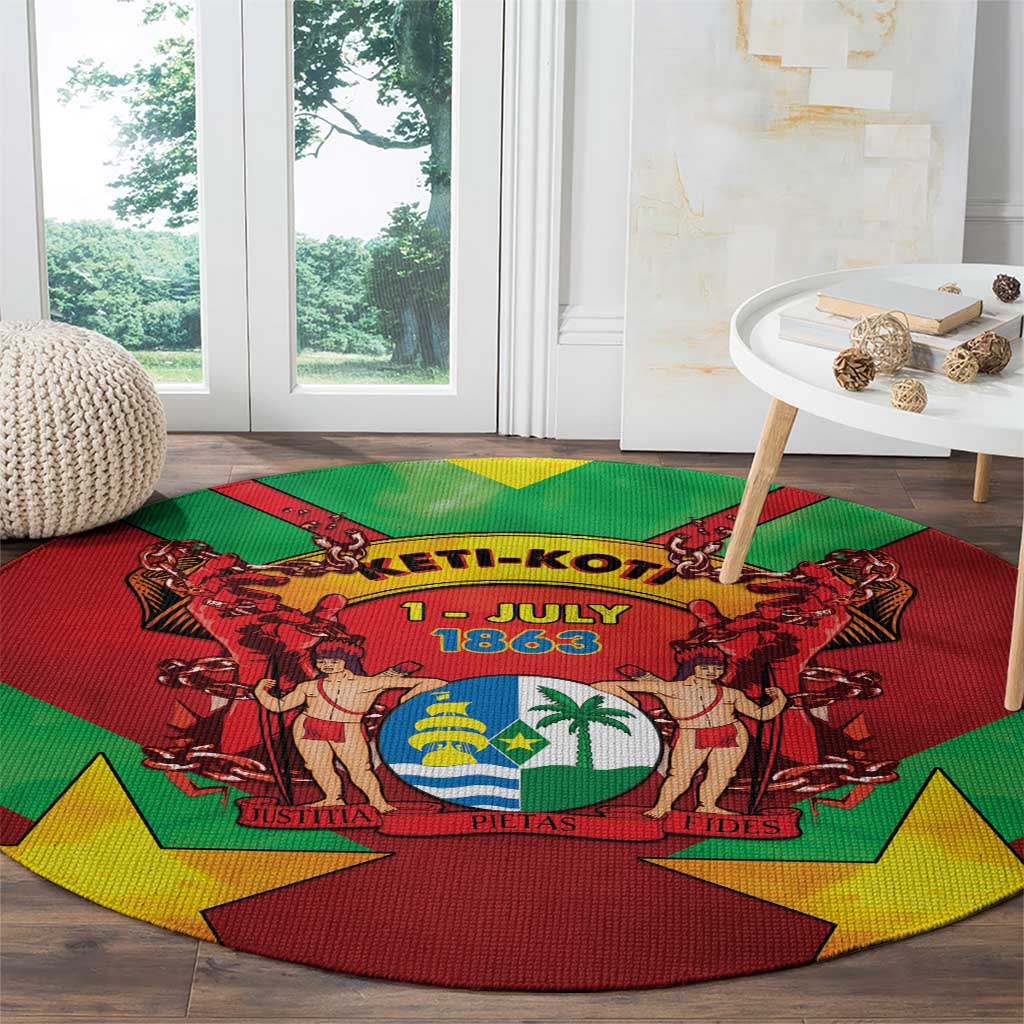 Suriname Emancipation Day Round Carpet Wan Switi Keti Koti - Wonder Print Shop